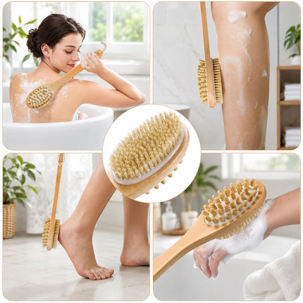 Wooden Bath Brush Double Sided