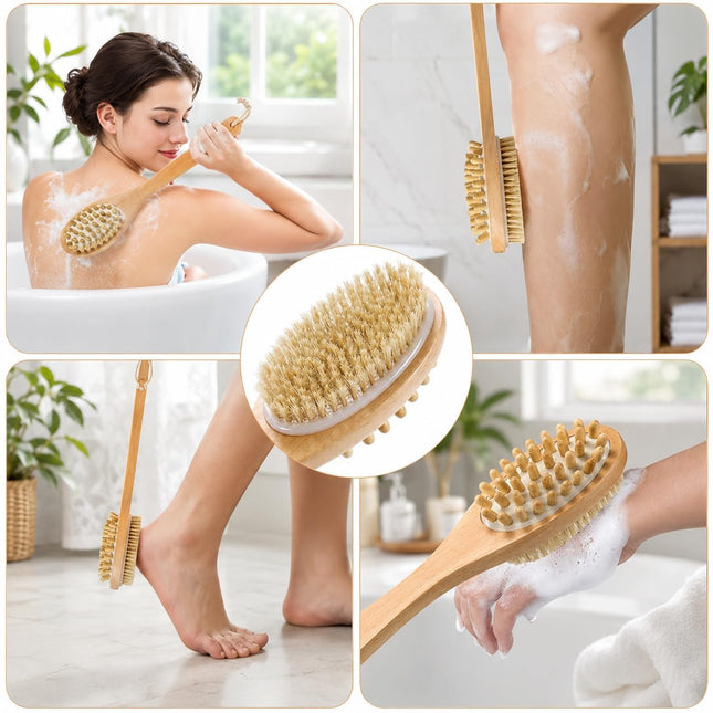 Wooden Bath Brush Double Sided