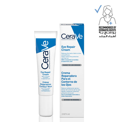 CeraVe Eye Repair Cream for Dark Circles and Puffiness with Hyaluronic Acid