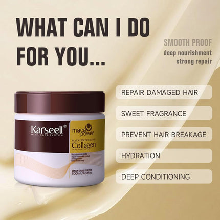 Karseell Collagen Hair Treatment Deep Repair Argan Oil Collagen Mask 500ml