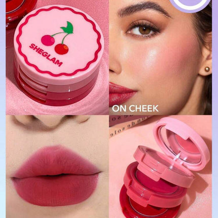 SHEGLAM Very Cheek & Lip Cream Stack