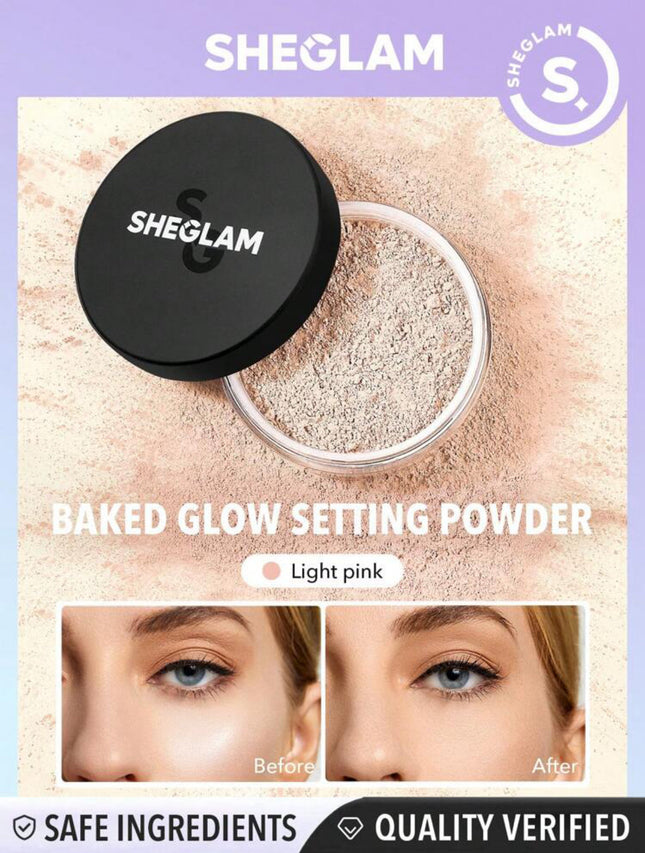 SHEGLAM Baked Glow loose Setting Powder-  Oil Control