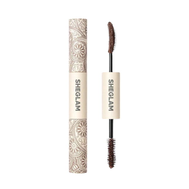 Sheglam 2 in 1 volume & length mascara macchiato brown