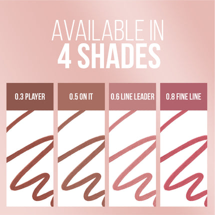 Maybelline Lifter Liner Lip Liner Pencil with Hyaluronic Acid and Jojoba Oil