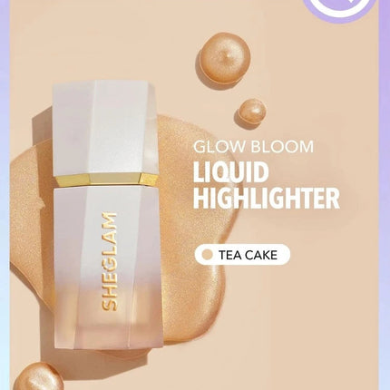 Sheglam Glow Bloom Liquid Highlighter-Gel Cream Highlighter Shimmer Dewy Finish Long Wear