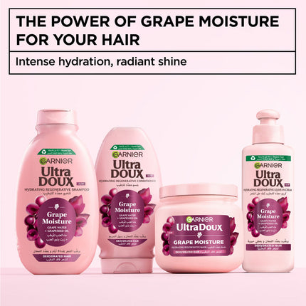 Garnier Ultra Doux Grape Moisture Deep Regenerative Mask for Dehydrated Hair With Hydrating Grape Water + Antioxidant Grapeseed Oil