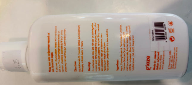 Glaze Suncare Vanilla Haze SPF 50+ 250ML