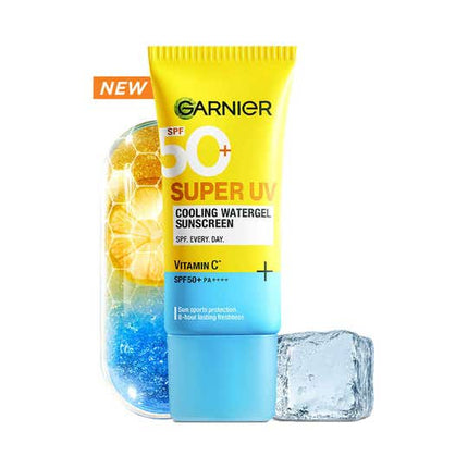 Garnier Super Uv Cooling Watergel Sunscreen Spf50+ Vitamin C 60ml