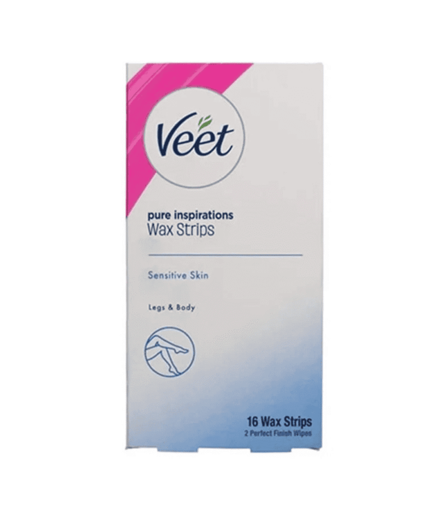 Veet Pure Inspiration 16 Wax Strips + 2 Finish Wipes