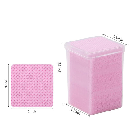 Ruby Beauty Lint-Free Nail Wipes – Non-Woven, No Shedding, Pink Squares