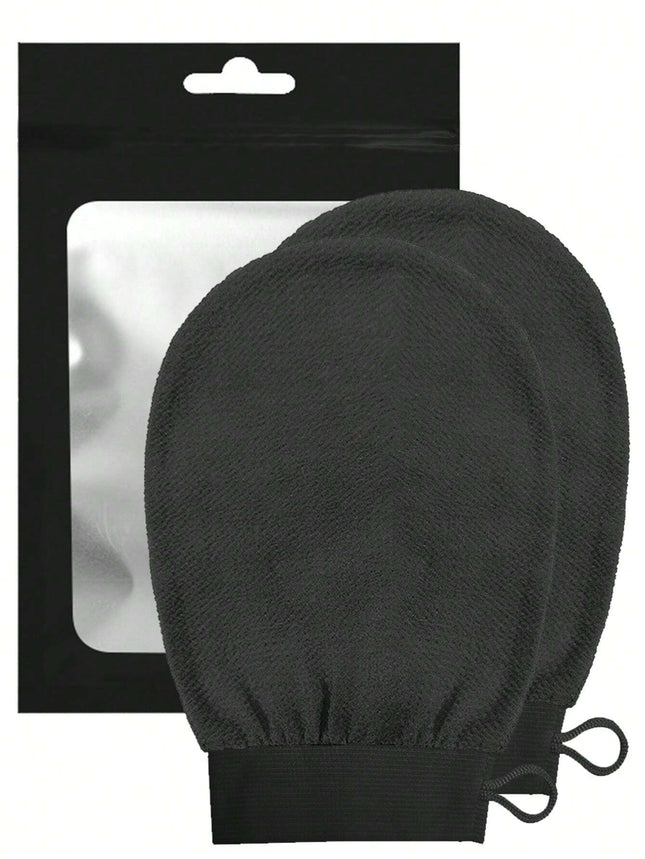 2pcs Deep Exfoliating Glove Mitt Smooth And Radiant - Body Scrubber Bath And Shower - Cleans Dead Dry - Gentle
