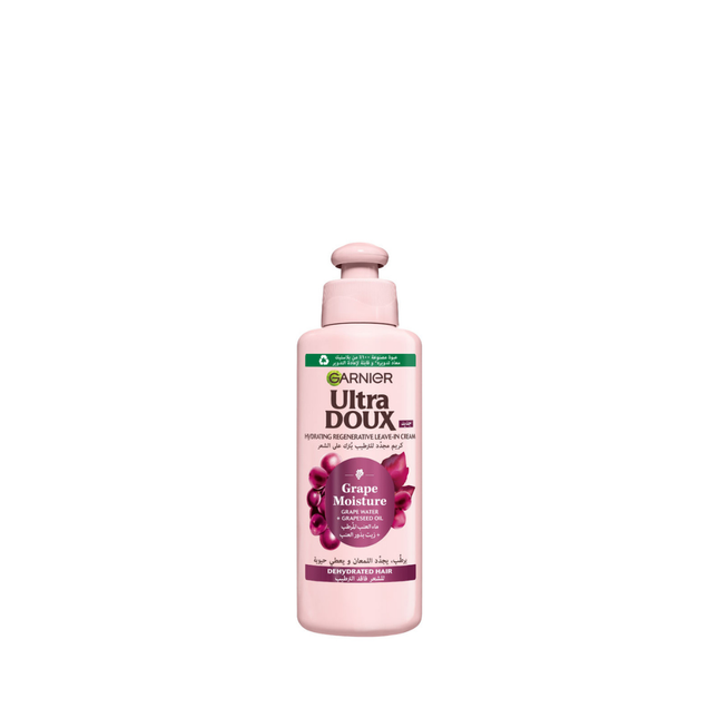 Garnier Ultra Doux Grape Moisture 2 in 1 Styling Cream, Volumizing Hydration for Dehydrated Hair With Hydrating Grape Water + Antioxidant Grapeseed Oil