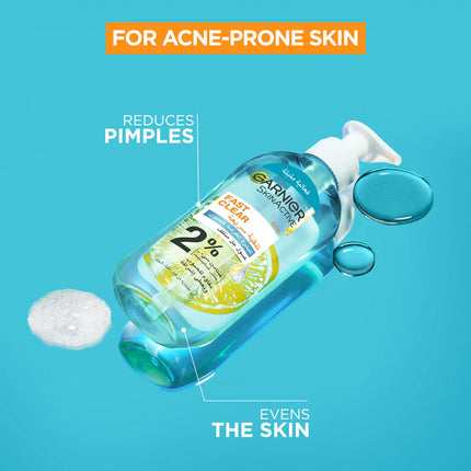 Garnier Fast Clear [2%] Salicylic Acid & Vitamin C - Anti-Acne Gel Wash 200ml