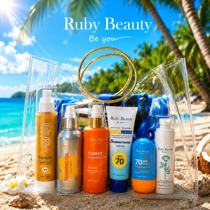 Ruby Beauty Beach Set With Random Towel Color