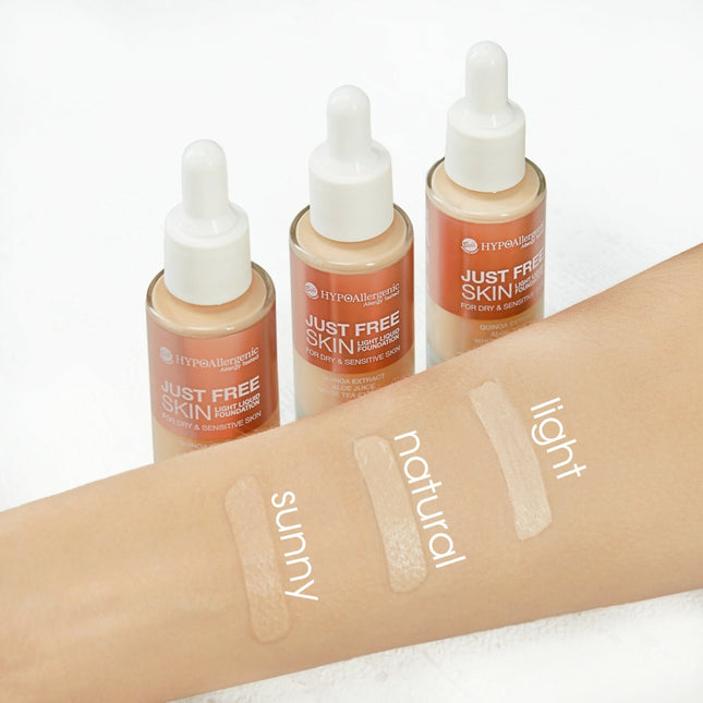 Bell hypoallergenic just free skin light liquid foundation 0.84oz