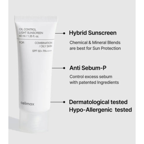 Celimax Oil Control Light Sunscreen 50+ SPF 40Ml
