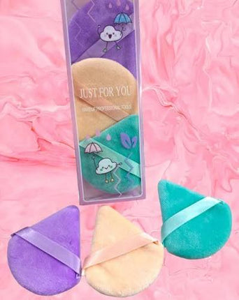 Loose Powder Puff set × 3 Random Colors