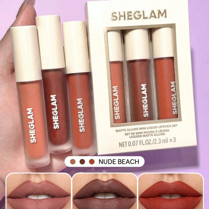 Sheglam Matte Allure Mini Liquid Lipstick Set